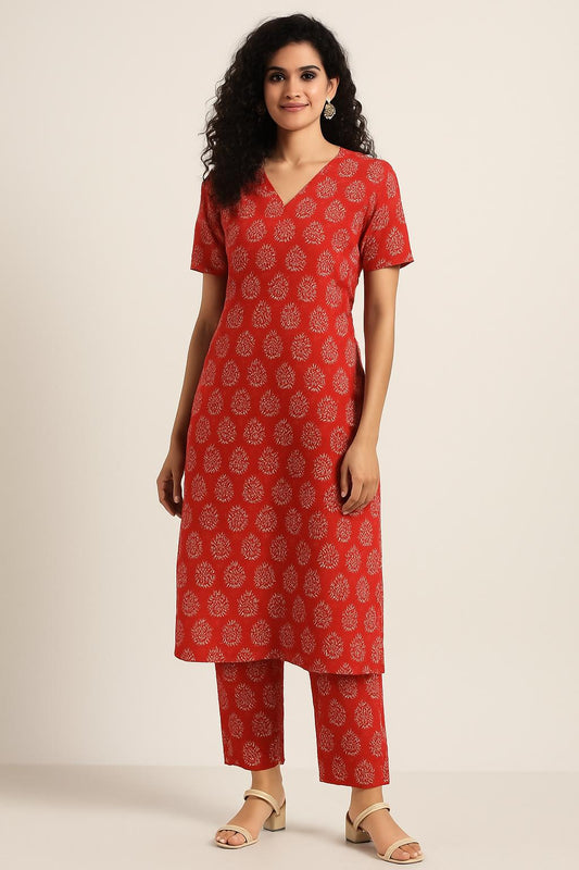 Women's Co-ord - Red | Premium Blend