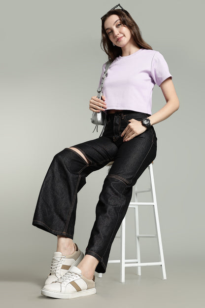Purple - Crop Tops