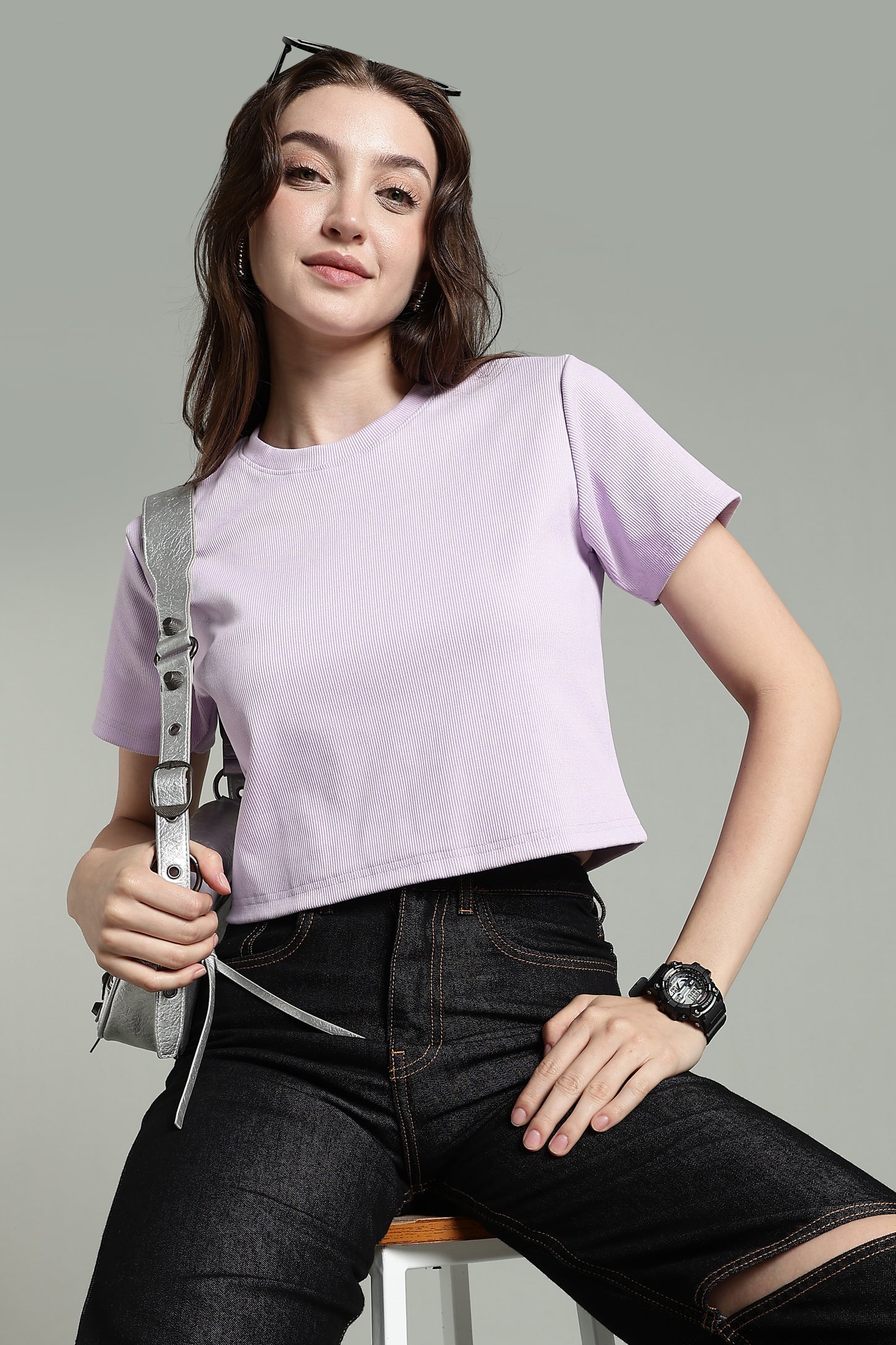 Purple - Crop Tops