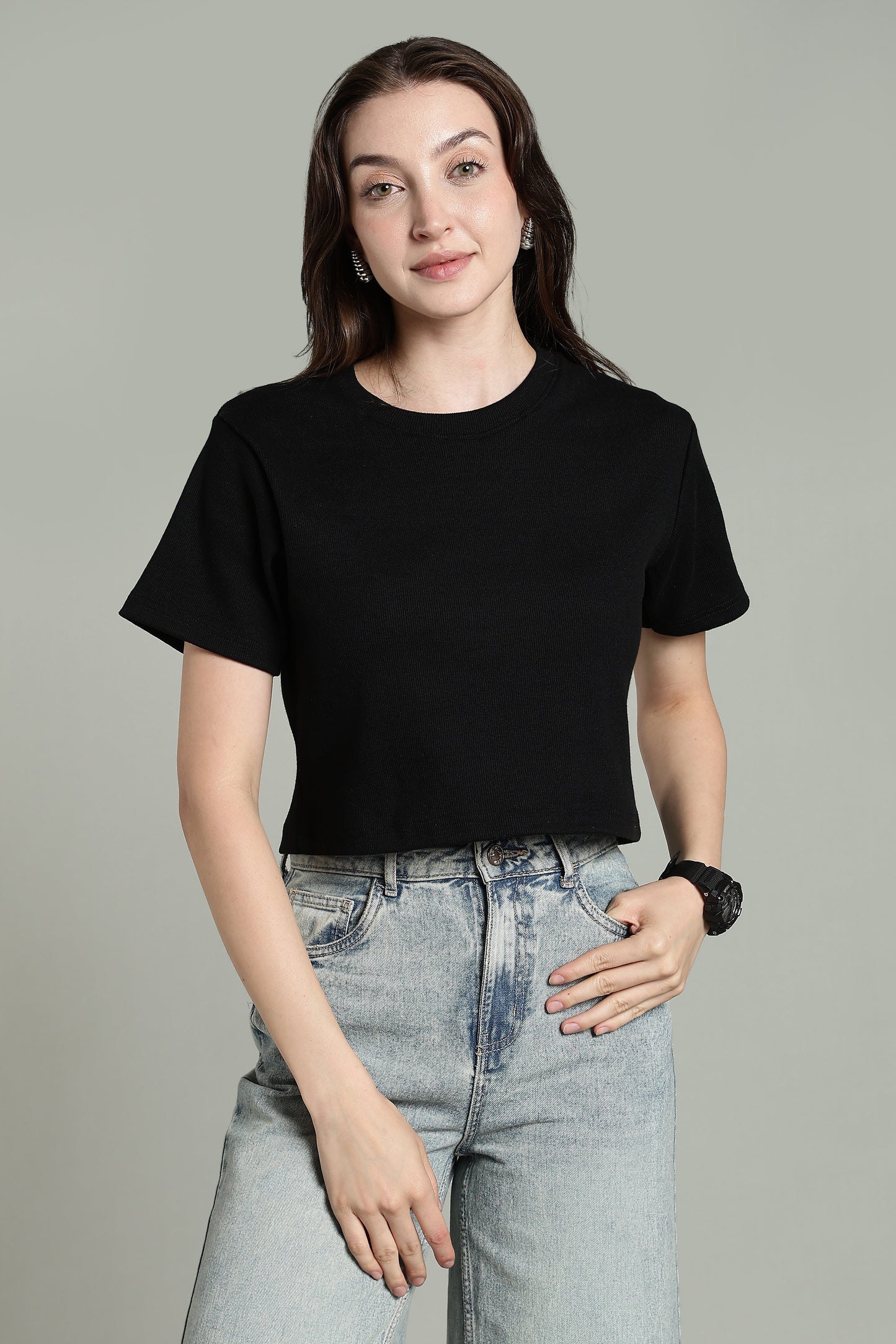 Black- Crop Tops