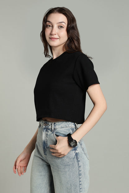 Black- Crop Tops