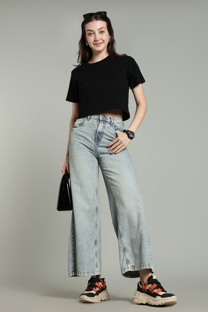 Black- Crop Tops