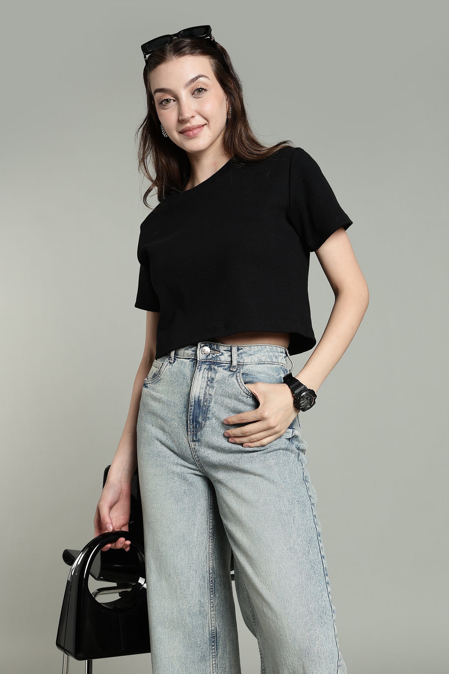 Black- Crop Tops