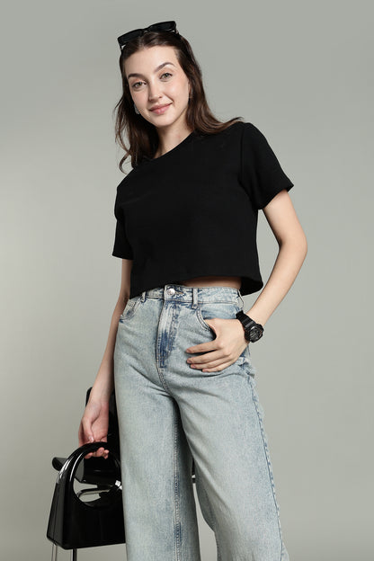Black- Crop Tops