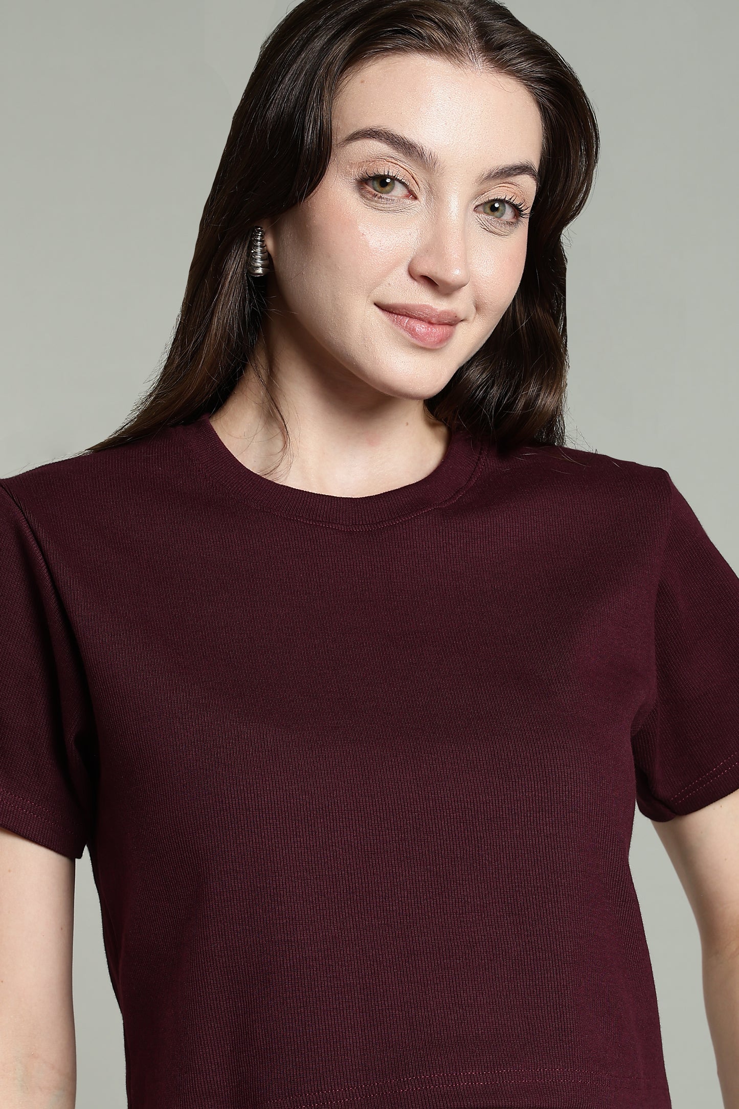Burgundy - Crop Tops