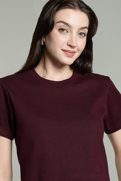 Burgundy - Crop Tops