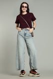 Burgundy - Crop Tops
