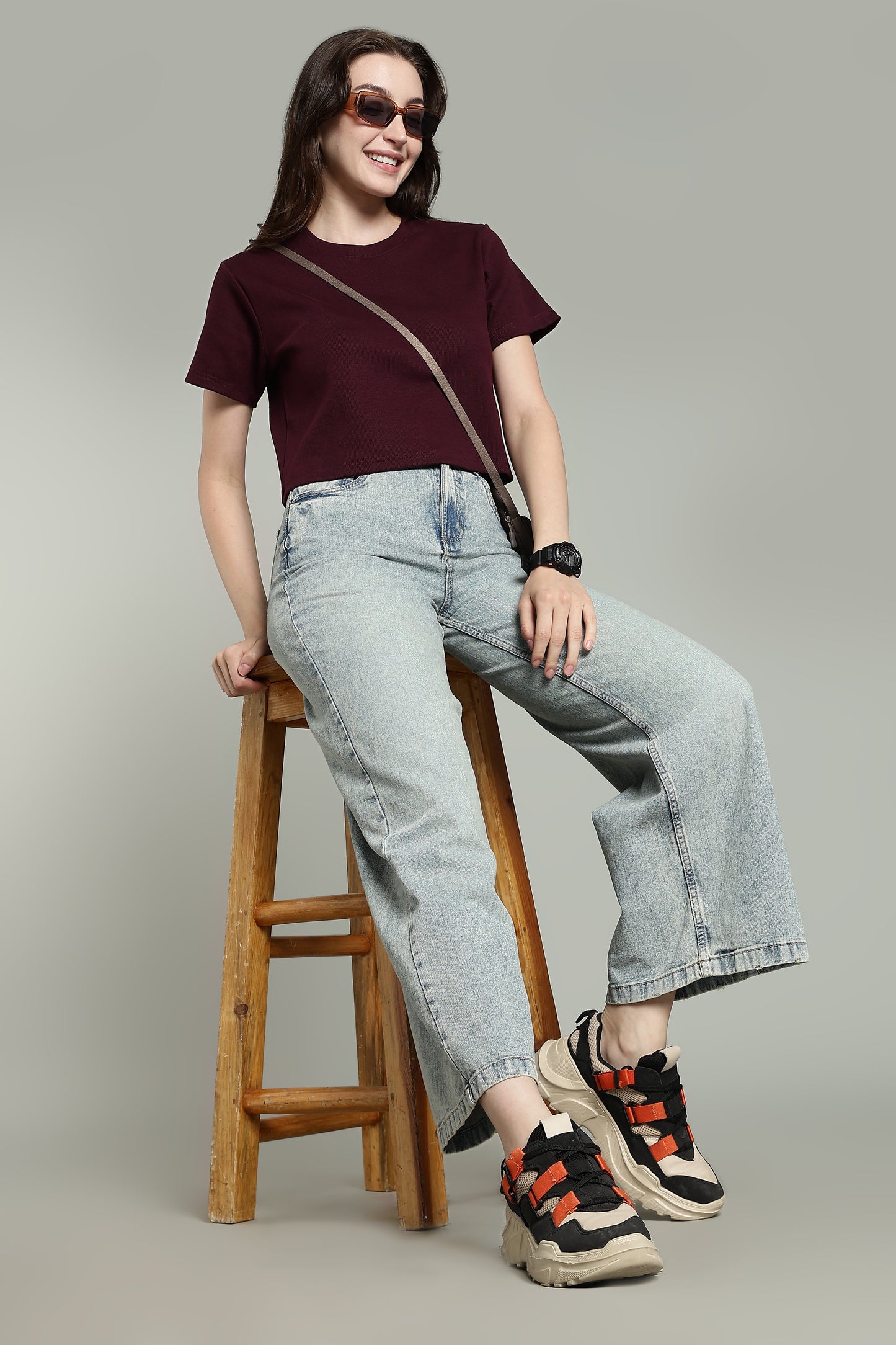 Burgundy - Crop Tops