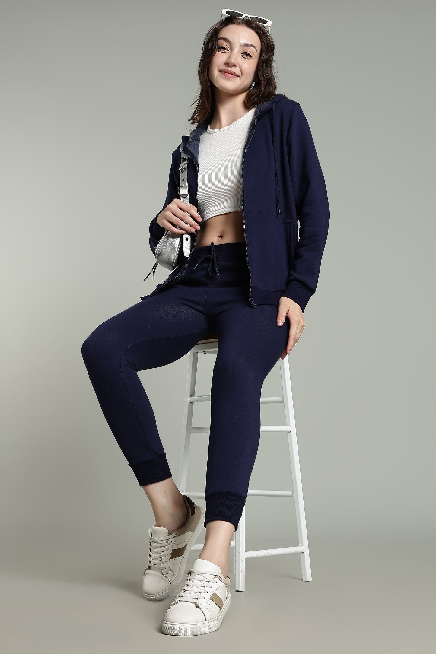 Navy - Zip Jogger Set