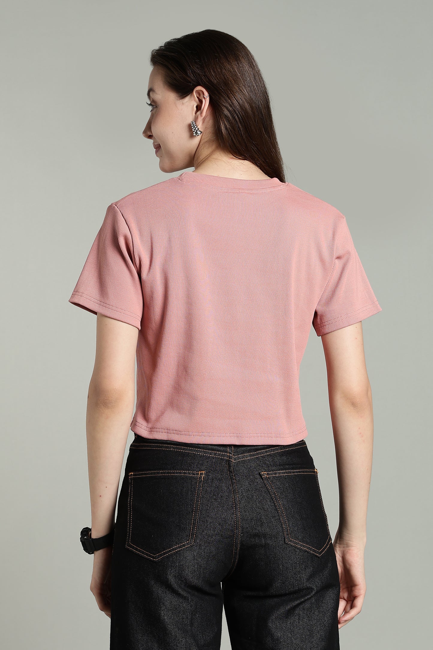 Peach - Crop Tops