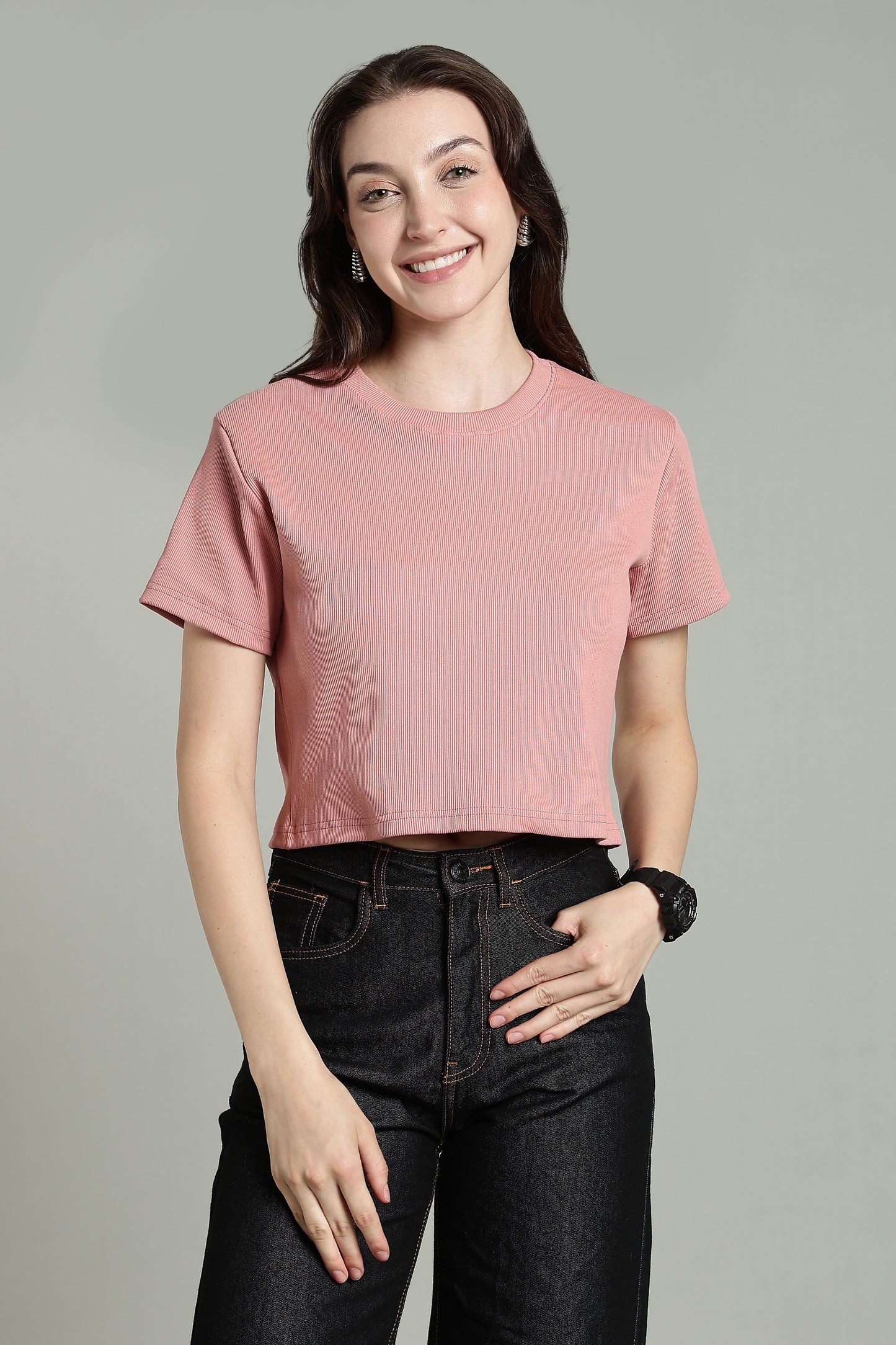 Peach - Crop Tops
