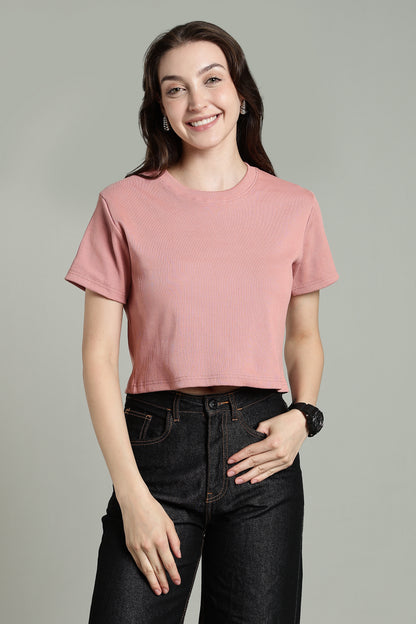 Peach - Crop Tops