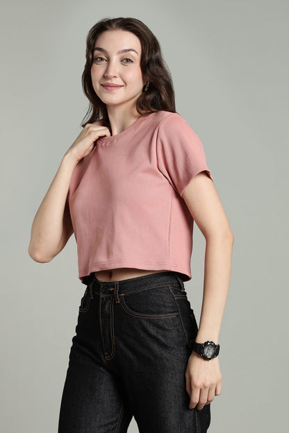 Peach - Crop Tops
