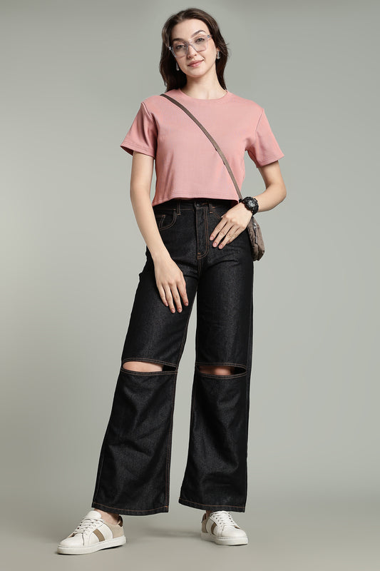 Peach - Crop Tops