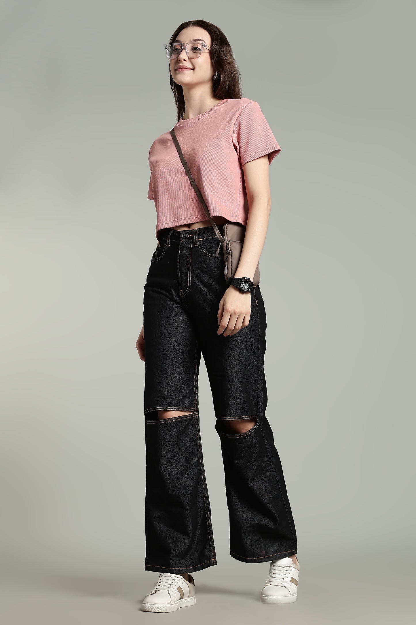 Peach - Crop Tops