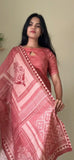 Women's Long tops with Shawl - Deeper Pink
